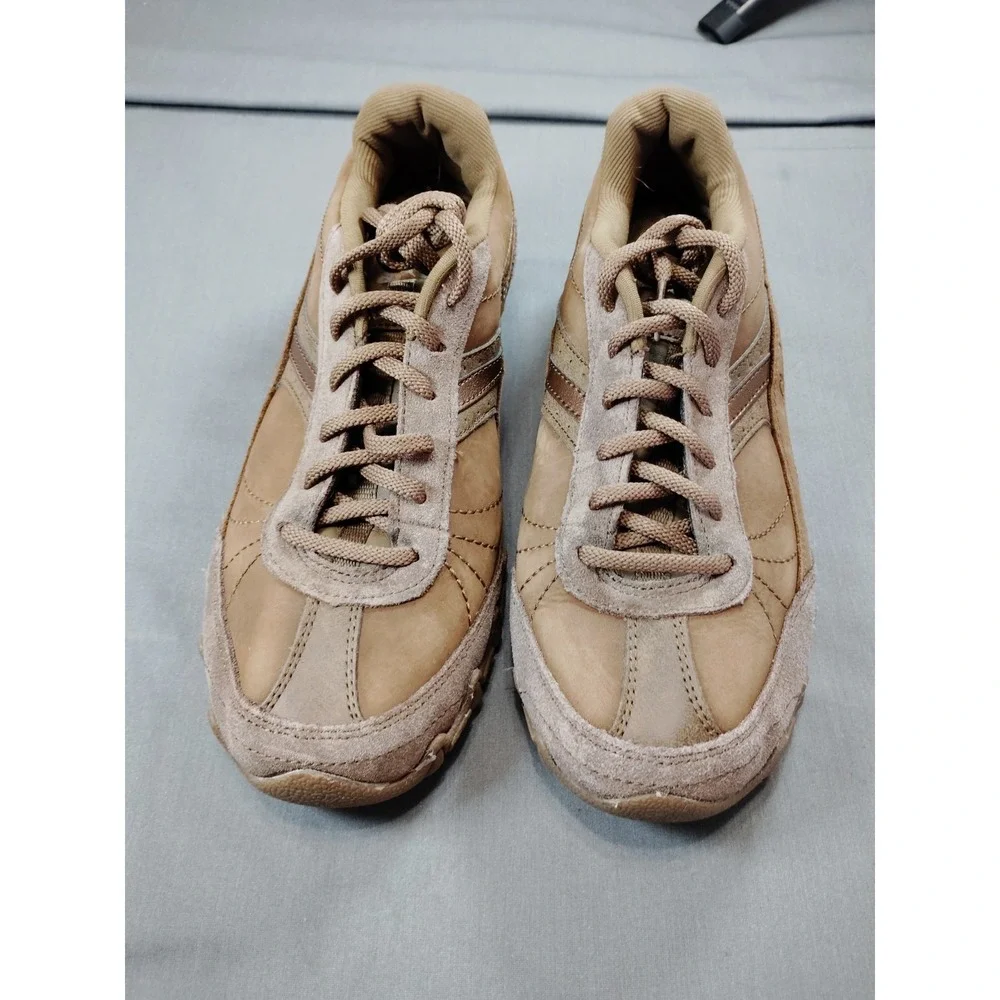 Skechers‎ Relax Fit Brown Leather Suede Cooled Memory Foam Shoes Women 8.5 Comfy